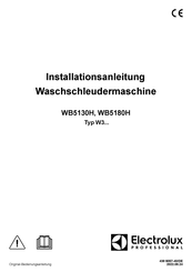 Electrolux Professional W3-Serie Installationsanleitung