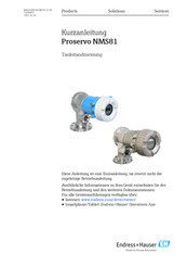 Endress+Hauser Proservo NMS81 Kurzanleitung