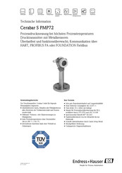 Endress+Hauser Cerabar S PMP72 Technische Information