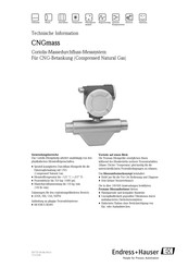 Endress+Hauser CNGmass Technische Information