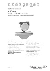 Endress+Hauser CNGmass Technische Information