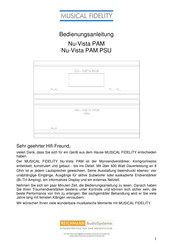 Musical Fidelity Nu-Vista PAM PSU Bedienungsanleitung