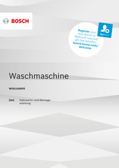 Bosch WGG1440V0 Gebrauchs- Und Montageanleitung