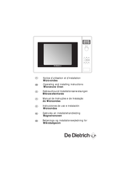 De Dietrich DME330 Gebrauchs- Und Installationsanweisungen
