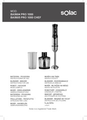 SOLAC BA5605 PRO 1000 CHEF Gebrauchsanleitung