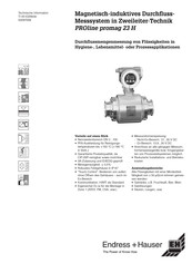 Endress+Hauser Proline Promag 23H Technische Information