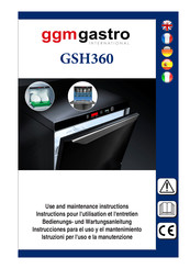GGMgastro GSH360 Bedienungs- Und Wartungsanleitung