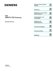 Siemens SIMATIC FDE Betriebsanleitung