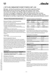 steute RF 96 BU SW915-NET-LDS Montage- Und Anschlussanleitung