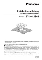 Panasonic ET-PKL430B Installationsanleitung