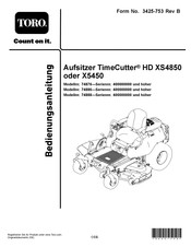 Toro TimeCutter HD XS4850 Bedienungsanleitung