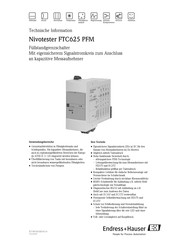 Endress+Hauser Nivotester FTC625 PFM Technische Information