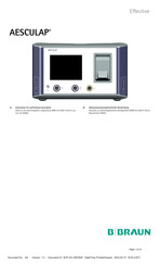 B. Braun AESCULAP GA800 Gebrauchsanweisung/Technische Beschreibung