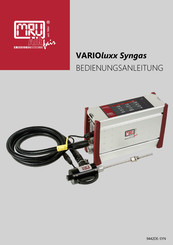 Mru VARIOluxx Syngas Bedienungsanleitung