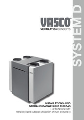 Vasco D400EP II Installations- Und Gebrauchsanweisung