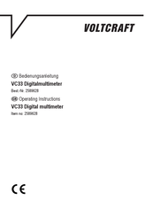 VOLTCRAFT VC33 Bedienungsanleitung