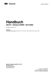 Baumer GK473 Handbuch