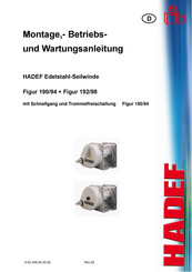 HADEF 190/94 Montage-, Betriebs- Und Wartungsanleitung