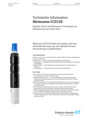 Endress+Hauser CCS51D Technische Information