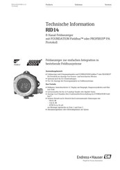 Endress+Hauser RID14 Technische Information