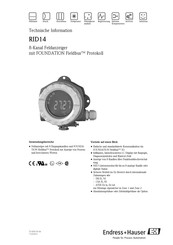 Endress+Hauser RID14 Technische Information
