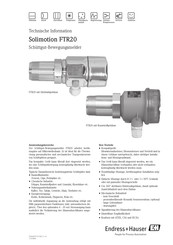 Endress+Hauser Solimotion FTR20 Technische Information