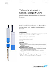 Endress+Hauser Liquiline Compact CM72 Technische Information