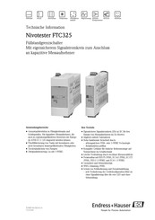 Endress+Hauser Nivotester FTC325 Technische Information