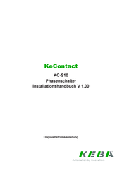 Keba KeContact KC-S10 Installationshandbuch