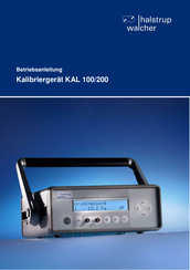 Halstrup-Walcher KAL 100 Betriebsanleitung