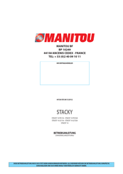 Manitou STACKY-Serie Betriebsanleitung