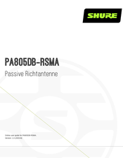 Shure PA805DB-RSMA Bedienungsanleitung