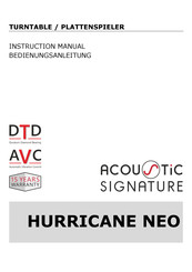 Acoustic Signature HURRICANE NEO Bedienungsanleitung
