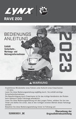 BRP Ski-Doo MXZ 200 2023 Bedienungsanleitung