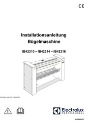 Electrolux Professional IB42316 Installationsanleitung
