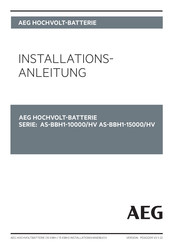 AEG AS-BBH1-10000-Serie Installationsanleitung