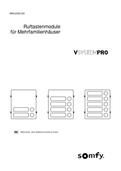 SOMFY VSYSTEMPRO VSP-CS01 Montage- Und Gebrauchsanleitung