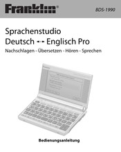 Franklin BDS-1990 Bedienungsanleitung