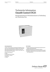 Endress+Hauser Cleanfit Control CYC25 Technische Information