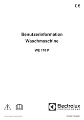Electrolux Professional WE 170 P Benutzerinformation