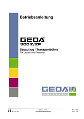 GEDA 300 Z/ZP Betriebsanleitung