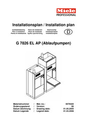Miele professional G 7826 EL AP Installationsplan