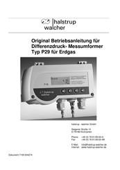 Halstrup-Walcher P29 Originalbetriebsanleitung