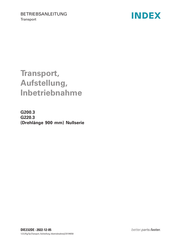 Index G220.3 Transport, Aufstellung, Inbetriebnahme