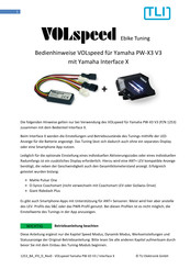 TLI VOLspeed Bedienhinweise