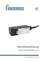 Intertec CP BLOCKTHERM D.A HI Betriebsanleitung
