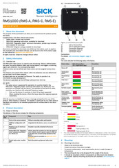 SICK RMS-C Schnellstartanleitung