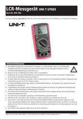 UNI-T UT-603 Bedienungsanleitung