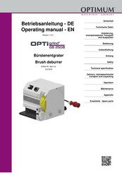 Optimum OPTigrind GB 250B Betriebsanleitung