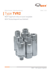 Weh TVR2 Betriebsanleitung